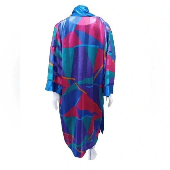 Vintage  Diamond Tea Room Cafton/Kimono Geometric One Size - Picture 2 of 10